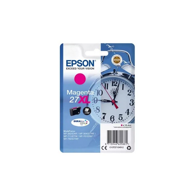 Cartouche d'encre magenta XL Epson pour WorkForce WorkForce 3620/ 3640/7620DTWF .. (n°27XL) (réveil), Toner Express : achat en l
