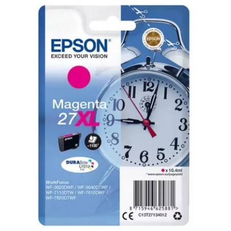 Cartouche d'encre magenta XL Epson pour WorkForce WorkForce 3620/ 3640/7620DTWF .. (n°27XL) (réveil), Toner Express : achat en l