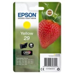Cartouche Jaune Epson pour Expression Home XP-235 / XP332 / XP-432 ... (n°29 - fraise), Toner Express : achat en ligne de Cartou