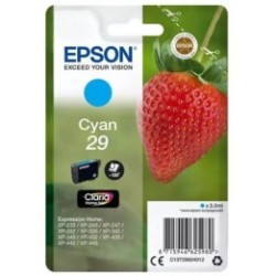 Cartouche Cyan Epson pour Expression Home XP-235 / XP332 / XP-432 ... (n°29 - fraise), Toner Express : achat en ligne de Cartouc