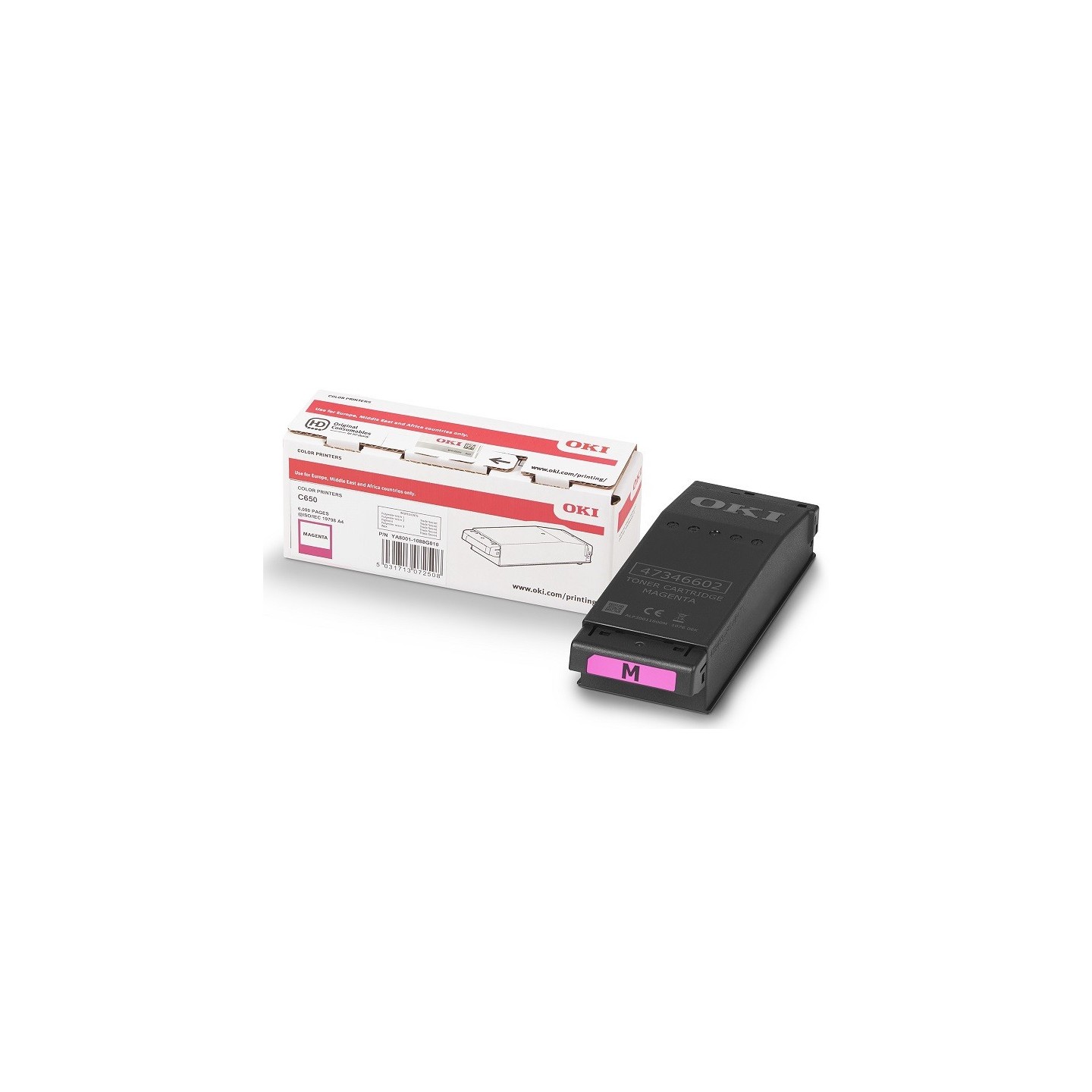 Cartouche toner Oki Original - Magenta - 6000 Pages pour C650dn, C651dn