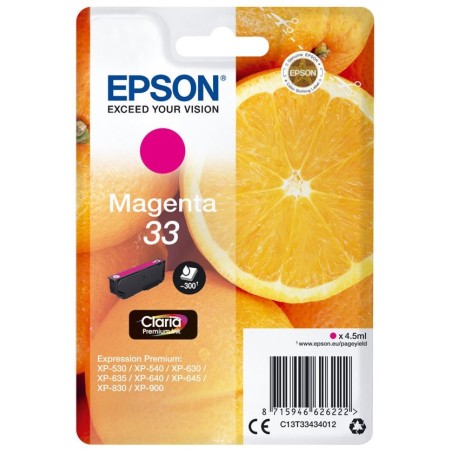 Cartouche Magenta Epson pour Expression Premium XP-630 / XP-830  ... (n°33 - orange), Toner Express : achat en ligne de Cartouch