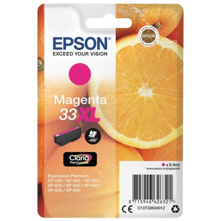 Cartouche Magenta Epson Haute Capacité pour Expression Premium XP-630 / XP-830  ... (n°33XL - orange), Toner Express : achat en 