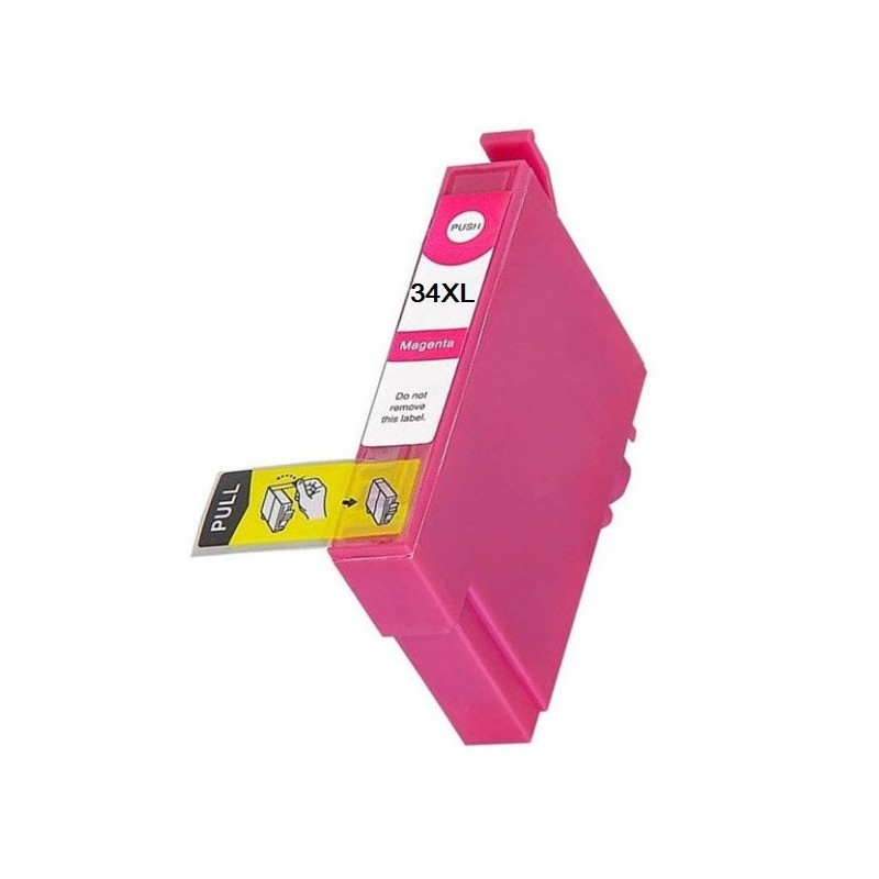 Cartouche d'encre Magenta générique Haute Capacité pour Epson WorkForce 3720DWF/3725DWF .. (n°34XL) (balle de golf)