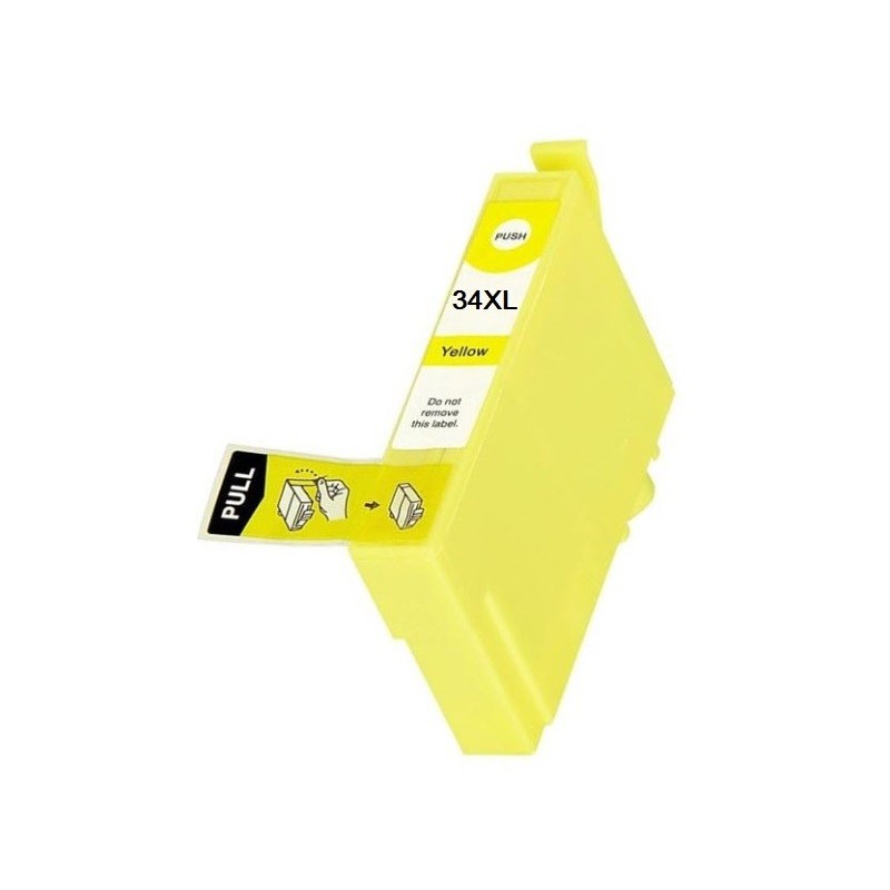 Cartouche d'encre Jaune générique Haute Capacité pour Epson WorkForce 3720DWF/3725DWF .. (n°34XL) (balle de golf)