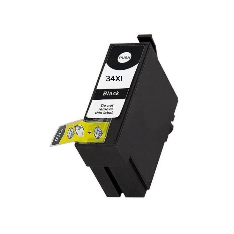 Cartouche d'encre Noire générique Haute Capacité pour Epson WorkForce 3720DWF/3725DWF .. (n°34XL) (balle de golf)