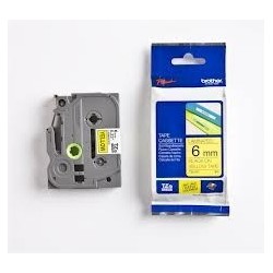 Ruban Matriciel Noir et jaune Brother  (TZ-611) 6mm, Toner Express : achat en ligne de Ruban Matriciel Noir et jaune Brother  (T