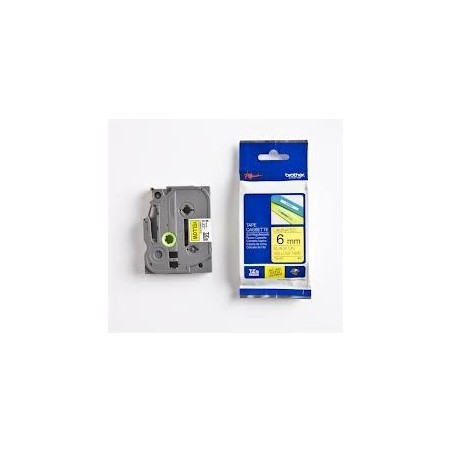 Ruban Matriciel Noir et jaune Brother  (TZ-611) 6mm, Toner Express : achat en ligne de Ruban Matriciel Noir et jaune Brother  (T