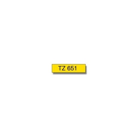 Ruban Matriciel noir/jaune Brother  (TZ-651)  24mm, Toner Express : achat en ligne de Ruban Matriciel noir/jaune Brother  (TZ-65