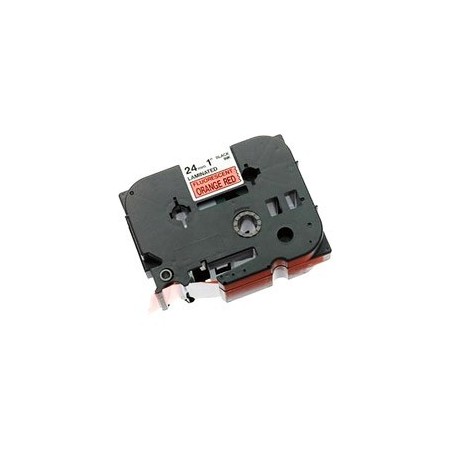 Ruban Matriciel noir/Orange fluo Brother  (TZ-B51)  24mm, Toner Express : achat en ligne de Ruban Matriciel noir/Orange fluo Bro