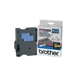 Cassette rubans Brother 6 mm Noir/Jaune, Toner Express : achat en ligne de Cassette rubans Brother 6 mm Noir/Jaune pour impriman