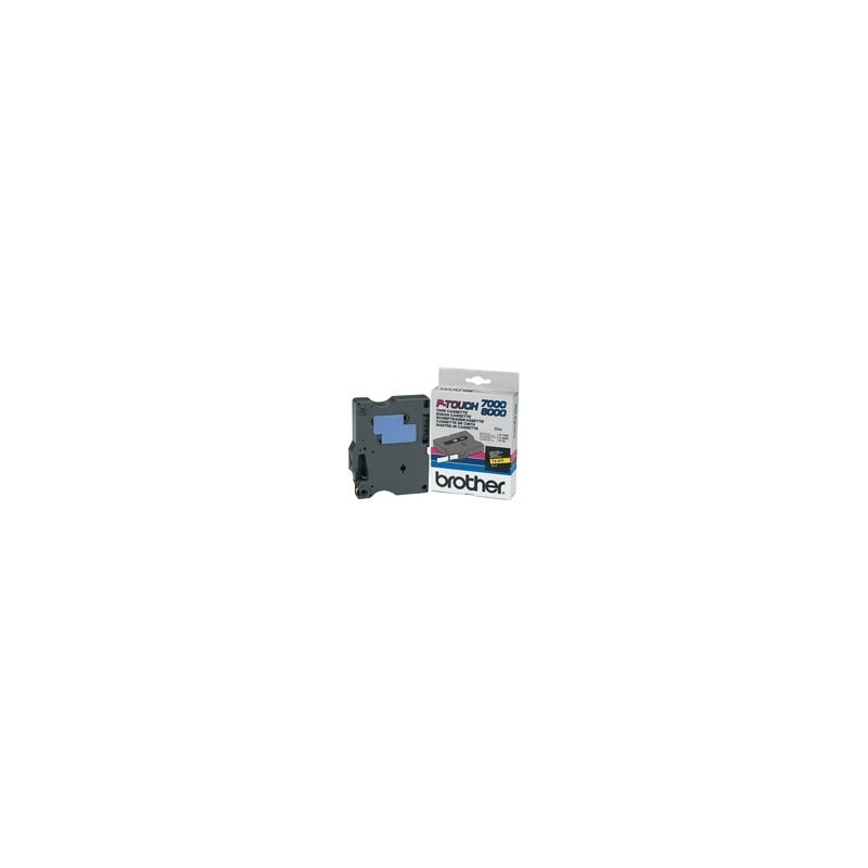 Cassette rubans Brother 6 mm Noir/Jaune, Toner Express : achat en ligne de Cassette rubans Brother 6 mm Noir/Jaune pour impriman