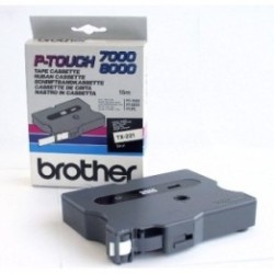 Cassette rubans Brother 12 mm blanc/noir, Toner Express : achat en ligne de Cassette rubans Brother 12 mm blanc/noir pour imprim