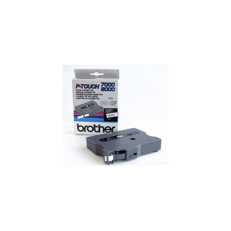 Cassette rubans Brother 12 mm blanc/noir, Toner Express : achat en ligne de Cassette rubans Brother 12 mm blanc/noir pour imprim