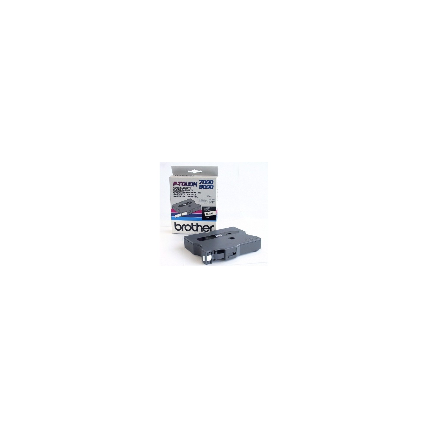 Cassette rubans Brother 12 mm blanc/noir, Toner Express : achat en ligne de Cassette rubans Brother 12 mm blanc/noir pour imprim