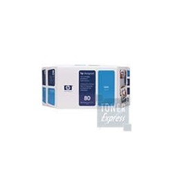 Value Pack Tête et Encre Cyan + Kit Nettoyage HP N°80 (C4891A), Toner Express : achat en ligne de Value Pack Tête et Encre Cyan 
