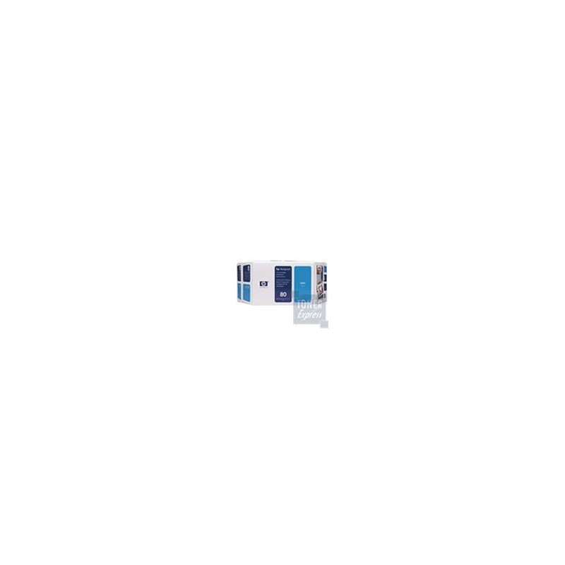 Value Pack Tête et Encre Cyan + Kit Nettoyage HP N°80 (C4891A), Toner Express : achat en ligne de Value Pack Tête et Encre Cyan 