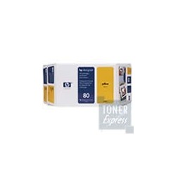 Value Pack Tête et Encre Jaune + Kit Nettoyage HP N°80 (C4893A), Toner Express : achat en ligne de Value Pack Tête et Encre Jaun