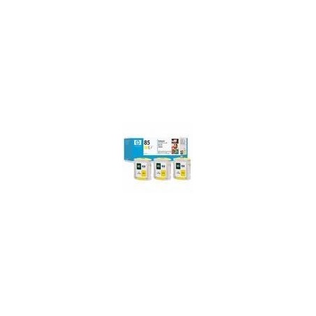 Multipack 3 cartouches Encre Jaune HP (n° 85), Toner Express : achat en ligne de Multipack 3 cartouches Encre Jaune HP (n° 85) p