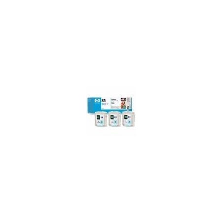 Multipack 3 cartouches Encre Cyan Clair HP (n° 85), Toner Express : achat en ligne de Multipack 3 cartouches Encre Cyan Clair HP