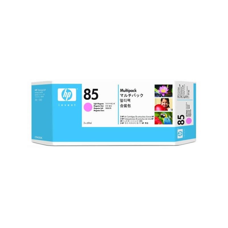 Multipack 3 cartouches Encre Magenta Clair HP (n° 85), Toner Express : achat en ligne de Multipack 3 cartouches Encre Magenta Cl