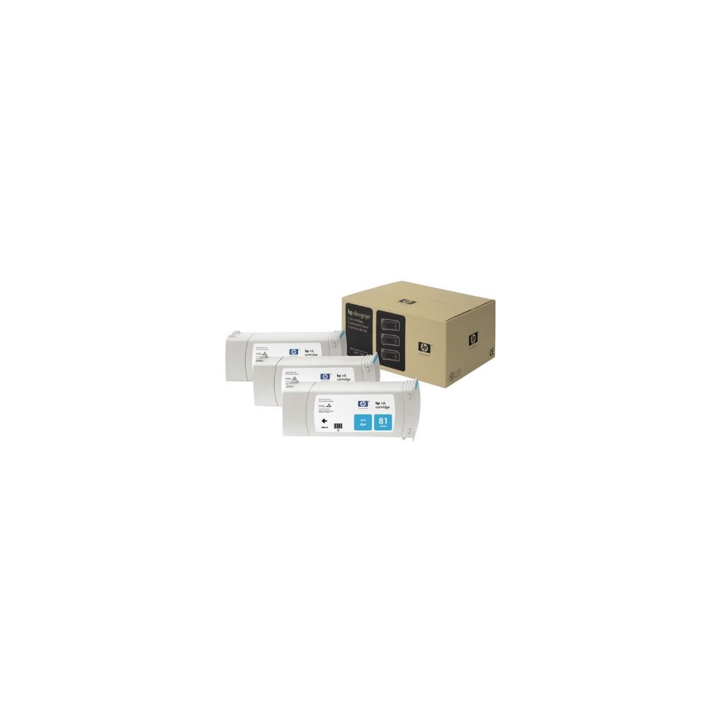 Multipack cartouches teintées Cyan HP pour Designjet 5000 (N°81), Toner Express : achat en ligne de Multipack cartouches teintée