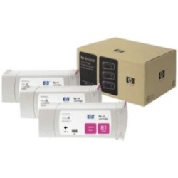 Multipack cartouches teintées magenta HP pour Designjet 5000 (N°81), Toner Express : achat en ligne de Multipack cartouches tein