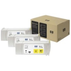 Multipack cartouches teintées jaune HP pour Designjet 5000 (N°81), Toner Express : achat en ligne de Multipack cartouches teinté