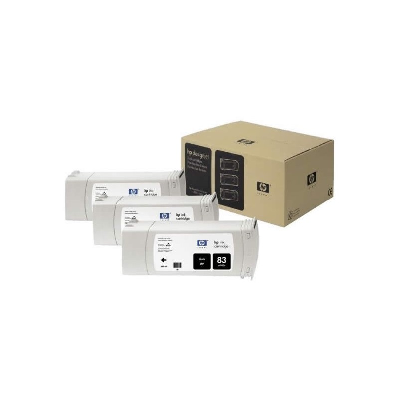 Multipack de cartouche d'encre UV noir HP pour Designjet 5000 (N°83), Toner Express : achat en ligne de Multipack de cartouche d