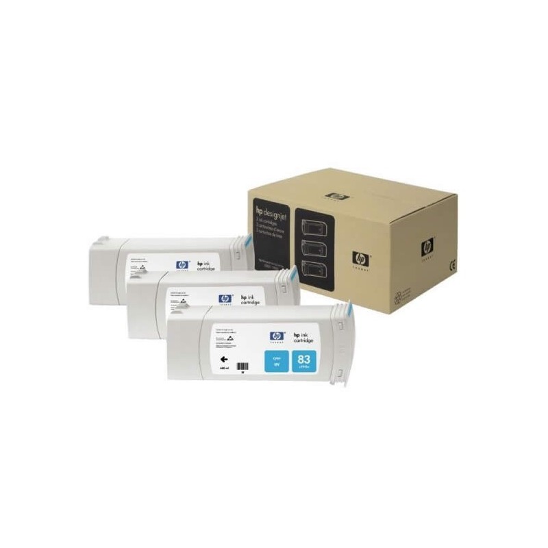 Multipack de cartouche d'encre UV cyan HP pour Designjet 5000 (N°83), Toner Express : achat en ligne de Multipack de cartouche d