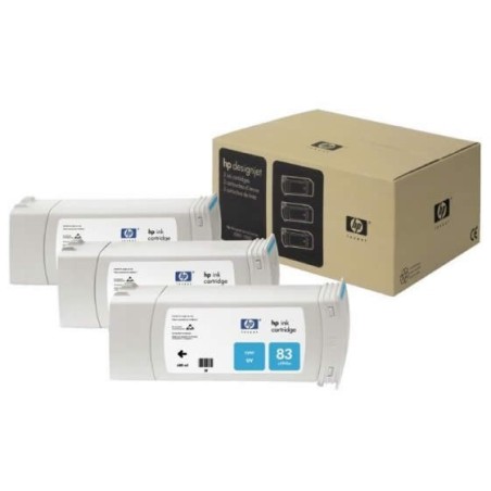 Multipack de cartouche d'encre UV cyan HP pour Designjet 5000 (N°83), Toner Express : achat en ligne de Multipack de cartouche d