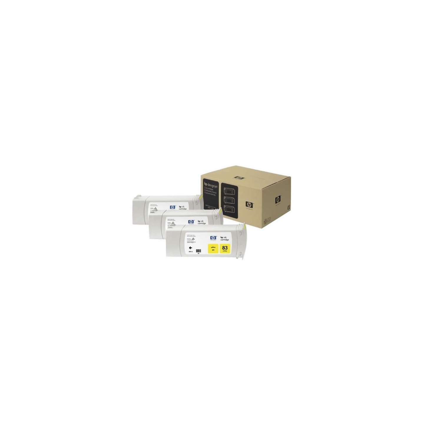 Multipack de cartouche d'encre UV jaune HP pour Designjet 5000 (N°83), Toner Express : achat en ligne de Multipack de cartouche 