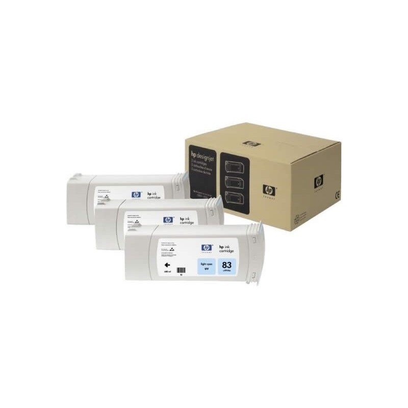Multipack de cartouche d'encre UV cyan clair HP pour Designjet 5000 (N°83), Toner Express : achat en ligne de Multipack de carto