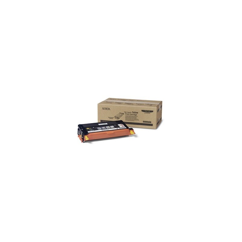 Toner jaune Xerox grande capacité  pour Phaser 6180 / 6180N..., Toner Express : achat en ligne de Toner jaune Xerox grande capac