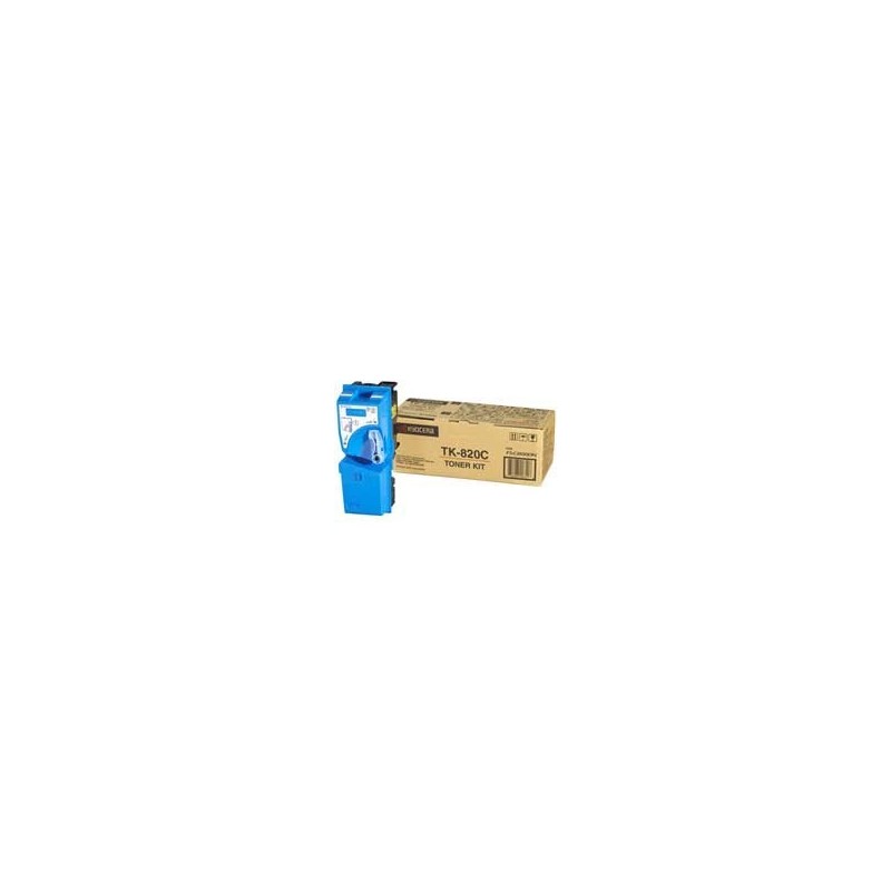 Toner cyan Kyocera Mita pour FS-C8100DN (TK-820C), Toner Express : achat en ligne de Toner cyan Kyocera Mita pour FS-C8100DN (TK