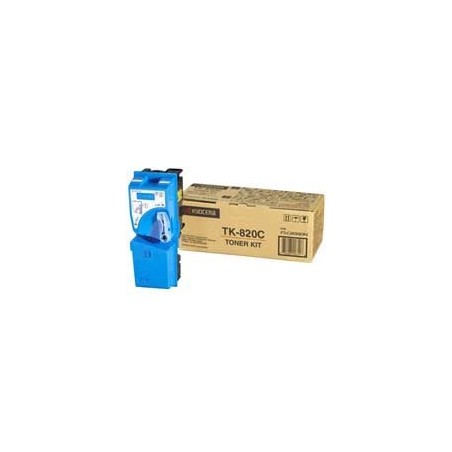 Toner cyan Kyocera Mita pour FS-C8100DN (TK-820C), Toner Express : achat en ligne de Toner cyan Kyocera Mita pour FS-C8100DN (TK