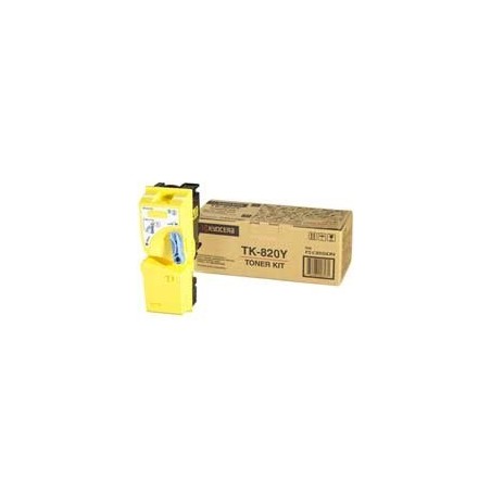 Toner jaune Kyocera Mita pour FS-C8100DN (TK-820Y), Toner Express : achat en ligne de Toner jaune Kyocera Mita pour FS-C8100DN (
