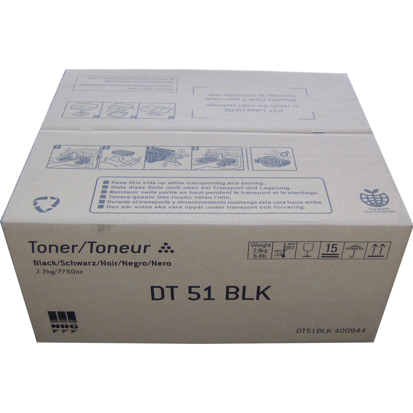 Toner noir Ricoh pour NRJ P7325/7325N/7527/7527N (DT51BLK), Toner Express : achat en ligne de Toner noir Ricoh pour NRJ P7325/73