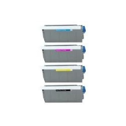 Pack de 4 Toners Génériques pour Oki C7000/7200/7400...(Type C2), Toner Express : achat en ligne de Pack de 4 Toners Génériques 