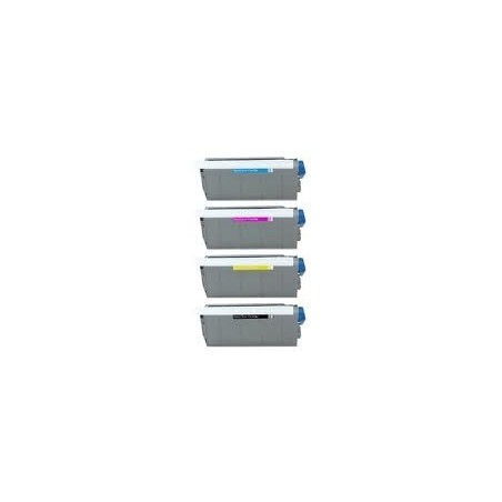 Pack de 4 Toners Génériques pour Oki C7000/7200/7400...(Type C2), Toner Express : achat en ligne de Pack de 4 Toners Génériques 