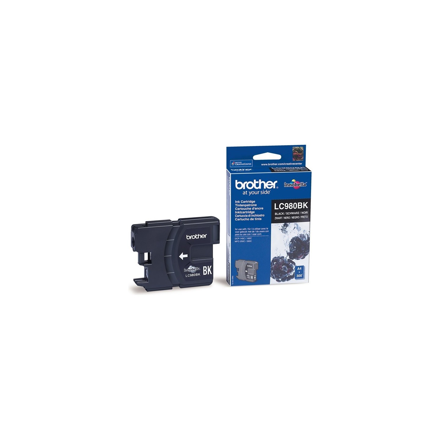 Cartouche d'encre Brother LC980BK Noire pour DCP 145C / DCP165C, Toner Express : achat en ligne de Cartouche d'encre Brother LC9