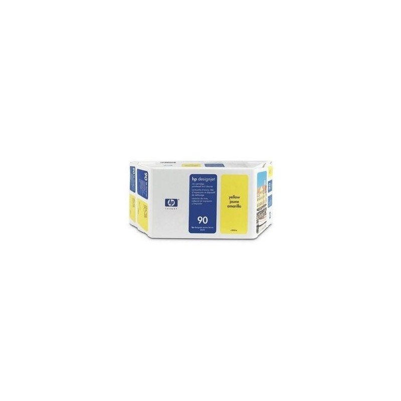 Value pack jaune HP90 - tëte d'impression et cartouche pour designjet 4000, Toner Express : achat en ligne de Value pack jaune H