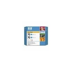 Pack de 2 cartouche cyan HP pour Designjet Z2100 / Z23100 (N°70), Toner Express : achat en ligne de Pack de 2 cartouche cyan HP 