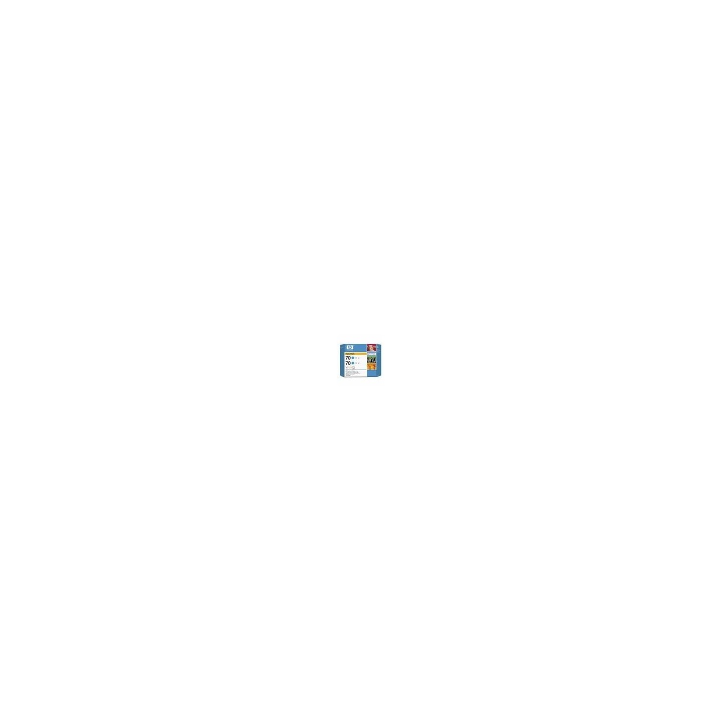 Pack de 2 cartouche cyan HP pour Designjet Z2100 / Z23100 (N°70), Toner Express : achat en ligne de Pack de 2 cartouche cyan HP 