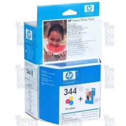 Cartouche d'encre Couleur HP n°344 + 130 Feuilles papier photo (Q7873EE), Toner Express : achat en ligne de Cartouche d'encre Co