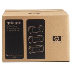 Pack de 3 cartouches jaune grande capacité HP pour Designjet 4000 (N°90), Toner Express : achat en ligne de Pack de 3 cartouches