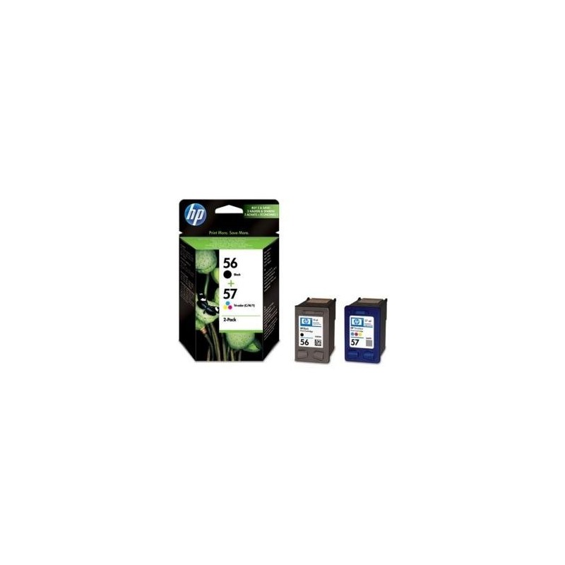 Pack cartouche encre HP 1 Noire N°56 + 1 couleur N°57, Toner Express : achat en ligne de Pack cartouche encre HP 1 Noire N°56 + 