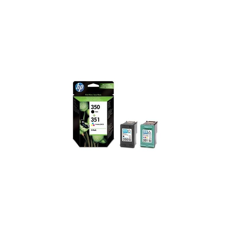 Pack cartouche encre HP 1 Noire N°350 + 1 couleur N°351, Toner Express : achat en ligne de Pack cartouche encre HP 1 Noire N°350