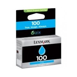 Cartouche cyan Lexmark N°100 pour Platinum Pro905 / Presige Pro805..., Toner Express : achat en ligne de Cartouche cyan Lexmark 