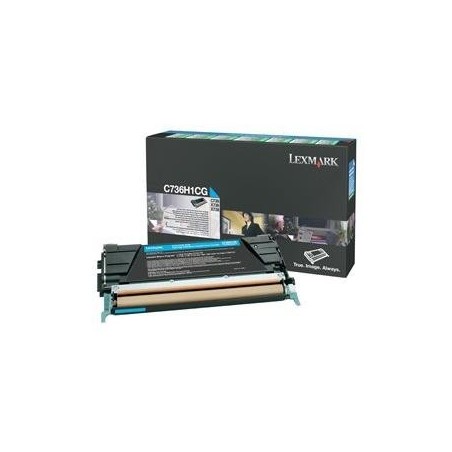 Toner cyan longue durée Lexmark pour C736 / X736 / X738, Toner Express : achat en ligne de Toner cyan longue durée Lexmark pour 